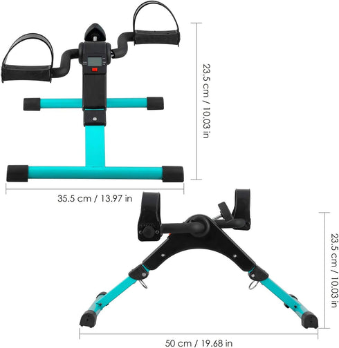 Folding Pedal Exerciser, Mini Exercise Bike Under Desk, Portable Peddler Machine for Arm Leg Exerciser