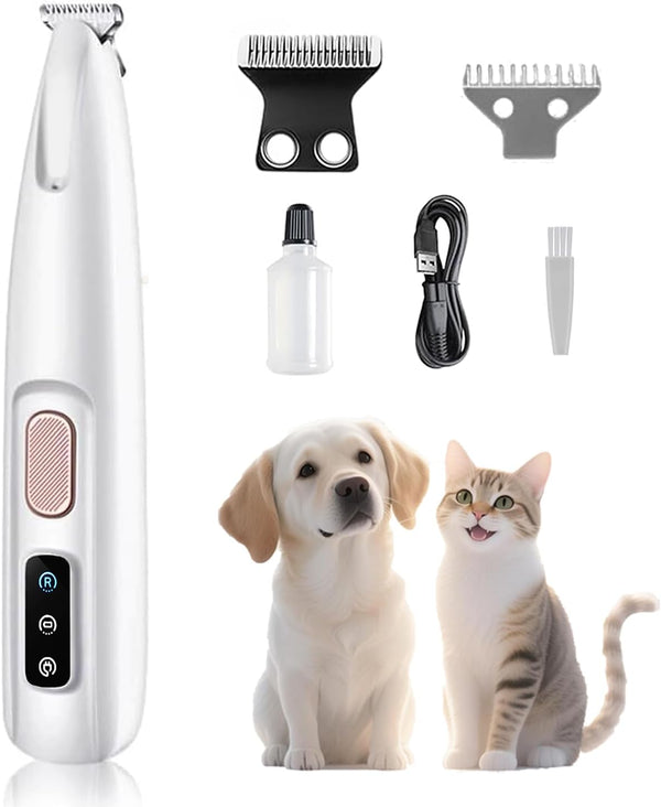Cofiabby Electric Paw Trimmer for Dogs & Cats - Quiet Rechargeable Clipper with