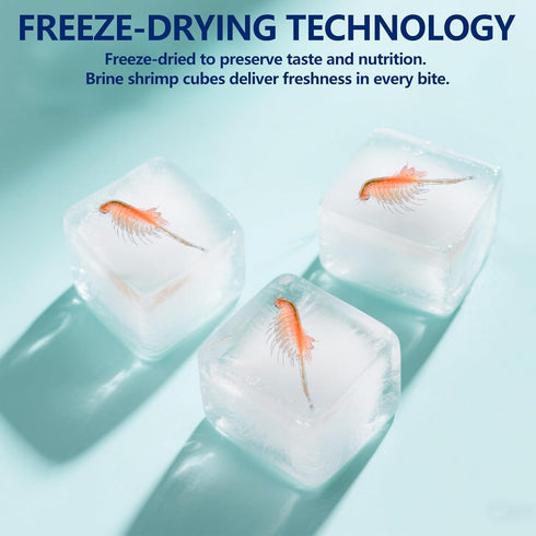 4.5 OZ, Freeze Dried Brine Shrimp Cubes Brine Shrimp Freeze Dried Aquatic Foods for Tropical Fish Marine Fish