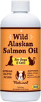 Natural Dog Company Pure Wild Alaskan Salmon Oil - 8oz Skin & Coat Supplement for Dogs, Omega 3 Fish Oil