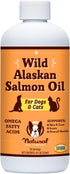 Natural Dog Company Pure Wild Alaskan Salmon Oil - 8oz Skin & Coat Supplement for Dogs, Omega 3 Fish Oil