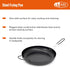 GSI Outdoors 12" Steel Nonstick Frypan with Foldable Handle for Backpacking, Camping, and Outdoors