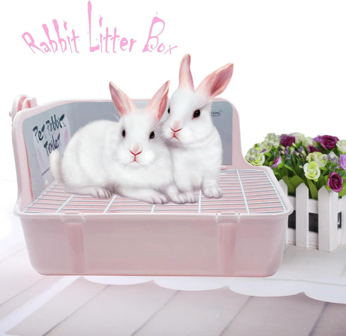 Chinchilla kathson Guinea Pig Litter Box,Bunny Potty Training,Plastic Square Small Animal Toilet,for Hamster Ferret