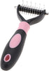 GLOGLOW Pet Grooming Brush, Shedding Brush Tool, Dematting Rakes, Fur Knot Cutter for Long and Short Hair Dogs and Cats
