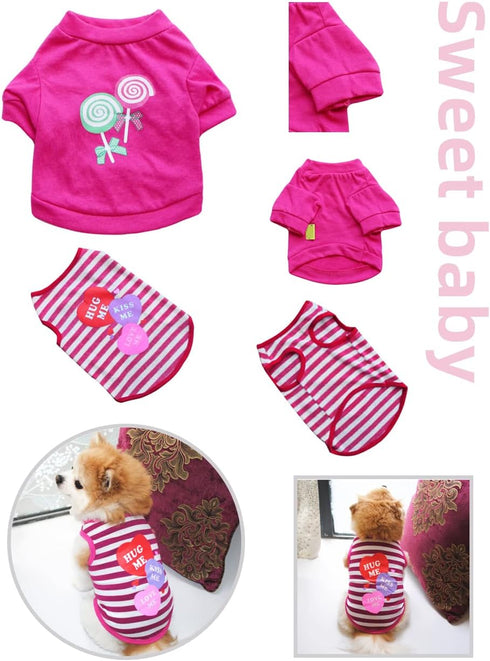 Girl Dog Clothes - Small Dogs Apparel, Princess Outfits, Medium Dog Sweatshirt for Puppies