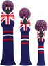Scott Edward Golf Headcovers Set of 3 for Woods, Fits Driver(460cc), Fairway Wood, Hybrid(UT), Unisex