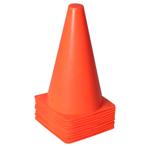 9 inch (Sets 10/15/ 20) Alyoen Orange Traffic Cones, Plastic Sports Cones, Soccer Training Cones for Outdoor Activity