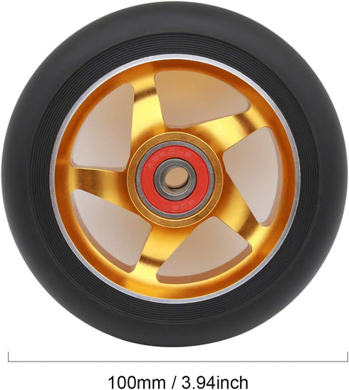 Z-FIRST 2Pcs 100 mm 9 Pro Stunt Scooter Wheels with Abec Bearings for MGP/Razor/Lucky/Envy/Vokul Pro Scooters