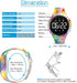 Kids Digital Pedometer Watch, Waterproof Fitness Tracker with Step Counting, Date/Alarm Clock/Timer for Children Teens