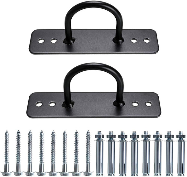 Hipiwe Battle Rope Wall/Ceiling Mount Anchor Bracket Hook for Suspension Straps, Crossfit Gymnastic Rings