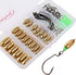 Sougayilang Fishing Sinkers Set with Brass Weights, Jig Hooks, Swivel Ring Connector in Plastic Box for Fishing
