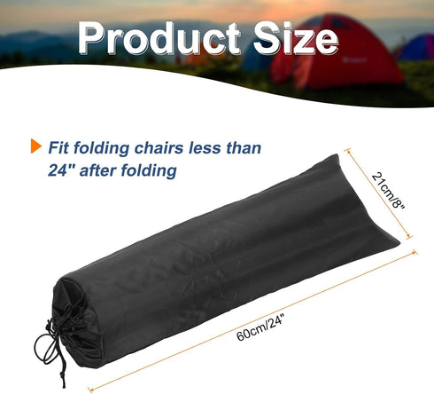 3pcs 24" 8" HARFINGTON Camp Chair Replacement Bag x Large Nylon Foldable Carrying Bag Outdoors Folding Chair Cover