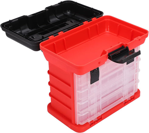 Fishing Tackle Box Kit Multifunctional Portable 4 Layer Fishing Tackle Box with Handle for Tools