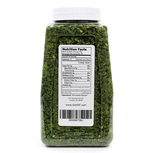 (4 oz, (Pack 2) Harmony House Dried Spinach Flakes Dehydrated Vegetables For Cooking, Camping, Emergency Supply
