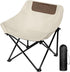 Herb Life Ultralight Folding Camping Chair, 450 lbs Capacity, Off-white, Solid, Adult, Outdoor, Beach,