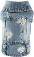 Pet Clothes Denim Dog Costume Summer Cowboy Vest Daisy Shirt Jeans Jacket Puppy Clothing for Chihuahua Yorkies XXL