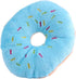 2 PCS Blue Donut Shape Plush Pet Toy - Lovely Squeaky Chew Toy with Chew Guard Technology for Dogs