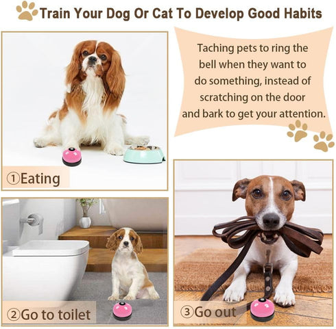 2 Pack Dog Door Bells Dog Doorbell to go Outside Puppy Train Bell for Dogs to Ring to go Potty Puppy Toilet Training