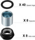 Hotop 56 Pcs Skateboard Truck Hardware Kit, Includes 8 Spacers, 8 Axle Nuts, 40 Speed Rings for Skateboard and Longboard