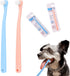 salbsever 2 Pack Dog and Cat Toothbrush Kit - Mini Head Soft Brush