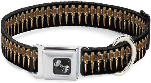Buckle-Down Bullets Dog Collar Bone, Large, 1.5" Wide, Fits 16-23" Neck