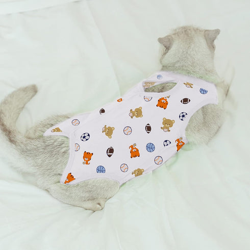 Cat Surgical Recovery Suit - E-Collar Alternative Pajama Suit for Cats and Dogs After Surgery, Home Indoor Pets