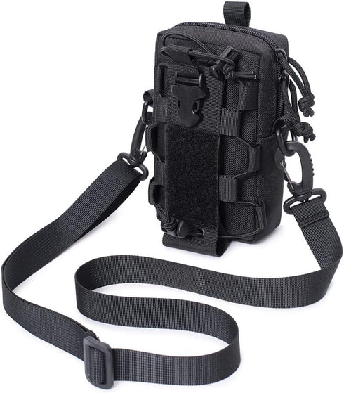 Tactical EDC Pouch, Molle Utility Pouches, Gadget Organizer Phone Holder with Water Bottle Holder