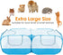 4 Lukovee Small Animals Playpen, Chicken Pen with Escape-Proof Detachable Bottom & Zipper Doors, Breathable Foldable