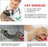 Beikal Nylon Muzzle for Cat Grooming, Anti-Biting and Preventing Scratches, Pet Groomer Helper Tool (L)