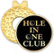 Hole in One Club Black Gold Golf Ball Marker with Hat Clip, Funny Golf Accessories for Men, Women, Gifts
