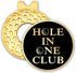 Hole in One Club Black Gold Golf Ball Marker with Hat Clip, Funny Golf Accessories for Men, Women, Gifts