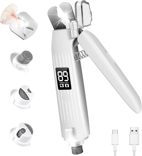 SZMDLX Dog Nail Clippers with Light, 2-in-1 Dog and Cat Nail Clipper