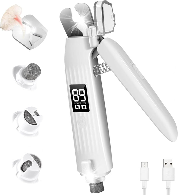 SZMDLX Dog Nail Clippers with Light, 2-in-1 Dog and Cat Nail Clipper