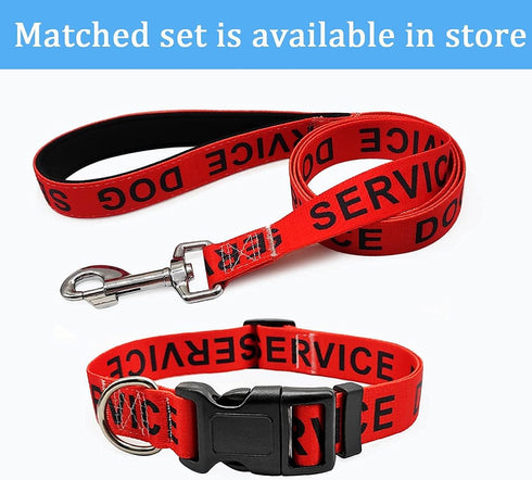 MayPaw Service Dog Collar, 1” and 1.5” Wide Strong Nylon Collar for Medium Large Extra-Large Dogs (Neck Fit 17.5-27",