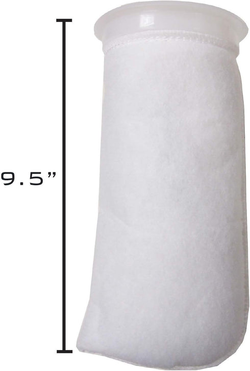 4 Pack - 4 Inch Ring Filter Socks, 200 Micron - Aquarium Felt Filter Bags, Fits Eshopps and Aqueon