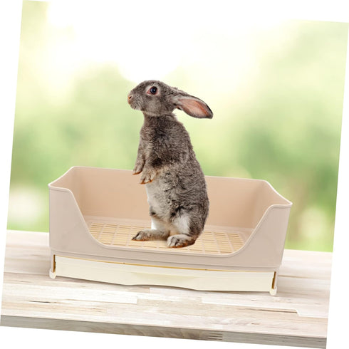 LIOOBO Chinchillas Rabbit Potty Trainer Large Drawer Style Litter Box for Pets Portable and Easy to Clean for Rabbits