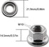 ZRM&E 4pcs M10 Bicycle Wheel Axle Nuts, 10mm Rear Wheel Screw, Nonslip Shaft for Mountain Bike and Road Vehicle