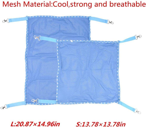 Cat Hammock Breathable Mesh Bed - Under Chair Hammock Cradle for Small Animals (Large)