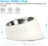 Tilted Angle Dog Bowl, 15° Slanted Stainless Steel Dog Cat Food Bowl with Elevated Detachable Melamine Stand, Medium