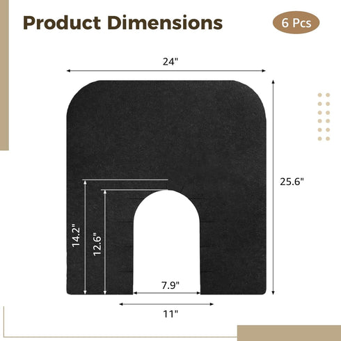Commode 6 24 25.6 in/60.96 65cm, Commercial Upgrade Round Potty Training Mats, Pcs Toilet Rug Adjustable Inner Ring