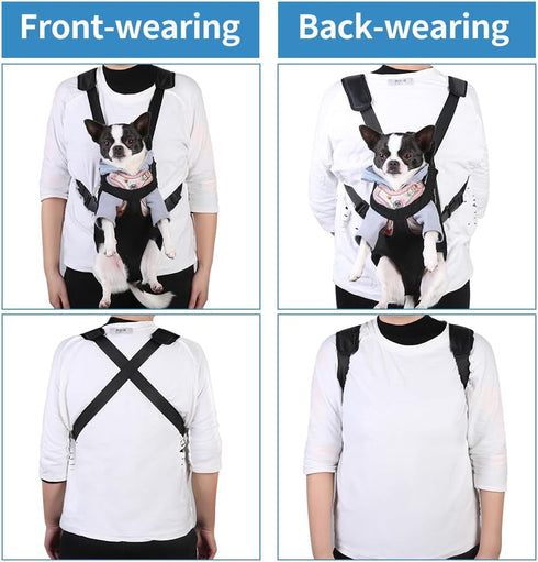 Dog Cat Backpack Carrier - Comfortable Carrier for Small Medium Dogs, Front Chest Sling Backpack for Pets