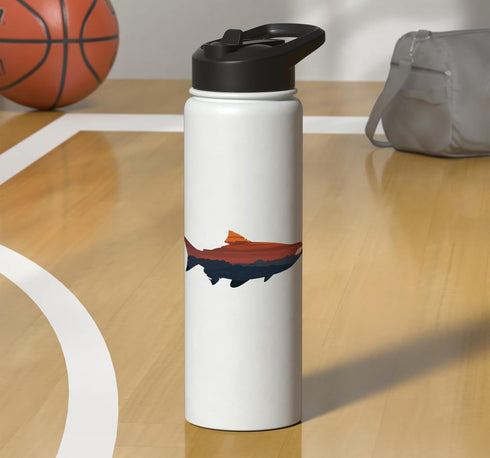Salmon Fishing Apparel & Gifts Salmon Fishing Nature Outdoor Hiking Camping Fisherman Stainless Steel Insulated Water