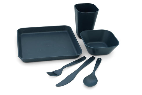 Set 50% 1-Person Coghlans Solo Tableware Kit Lightweight, Durable Camping Dinnerware Plate, Bowl, Tumbler & Cutlery