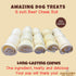 Amazing Dog Treats Beef Cheek Rolls, 6 Inch Regular, 8 Pcs - No Hide, Safe Rawhide Alternative for Power Chewers