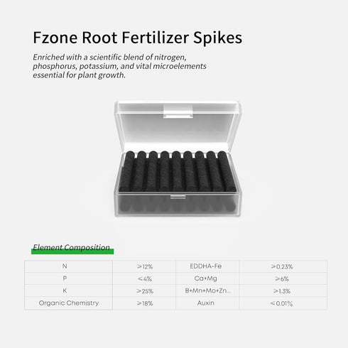 FZONE Aquarium Root Fertilizer Spikes - 25 ct NPK High-Concentration Fertilizer for Freshwater Plants