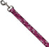 Dog Leash Hibiscus Collage Pink Shades 6 Feet Long 0.5 Inch Wide