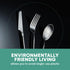 Outlery Portable & Reusable Stainless Steel Travel Cutlery Set (Raw Silver) with Travel Case