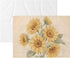 Futterya 3D Plush Pet Blanket Sunflower Bouquet Vintage Style Paw Print Design Soft Fluffy Blankets Throw for Dog Puppy