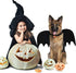 Halloween Dog Costume, Pet Bat Wings for Medium & Large Dogs, Adjustable Bat Wing Cosplay Apparel with Leash and Bells