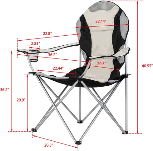 GLUMPGR Backpacking 6.6lbs/Support 300lbs/Storage Outdoor Folding Camping Chairs Small Beach Chair Patio and Lawn